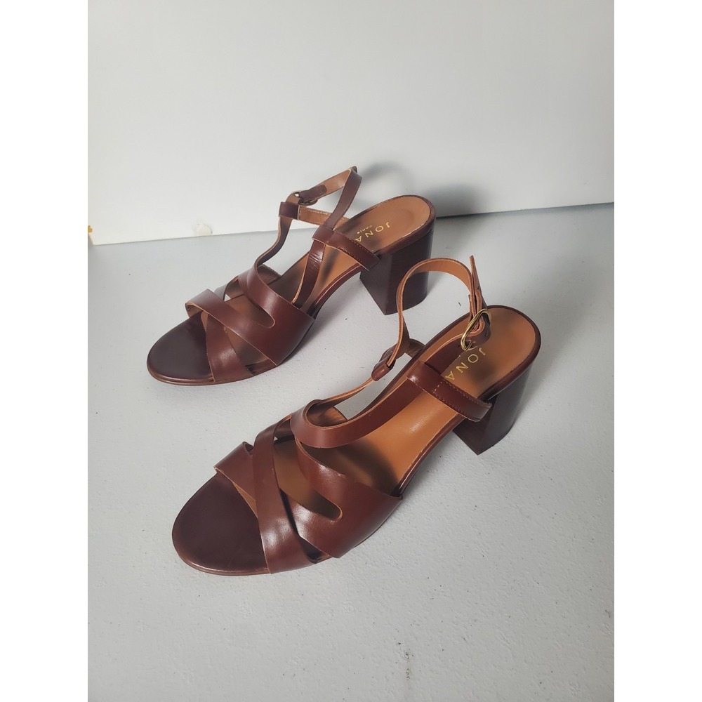 Jonak Paris Delona Sandals Womens 40 EUR 9 Us Brown Leather Platform  Open Toe